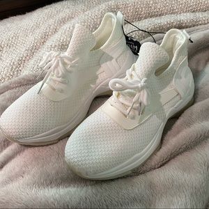 Chunky white sneakers